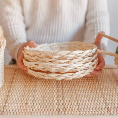 Rattan play plates - Set of four