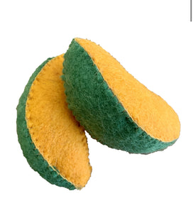 Papoose Felt kent Pumpkin wedges- 2 pce