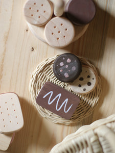 Seconds handmade Wooden cookie set (handmade and painted)