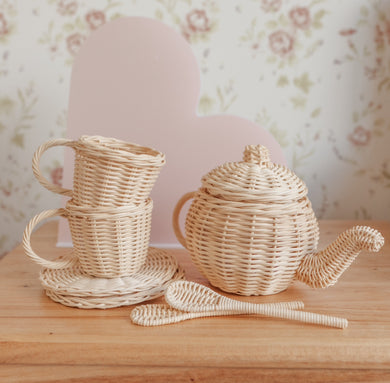 Little Sippers Rattan tea set - 7 pce