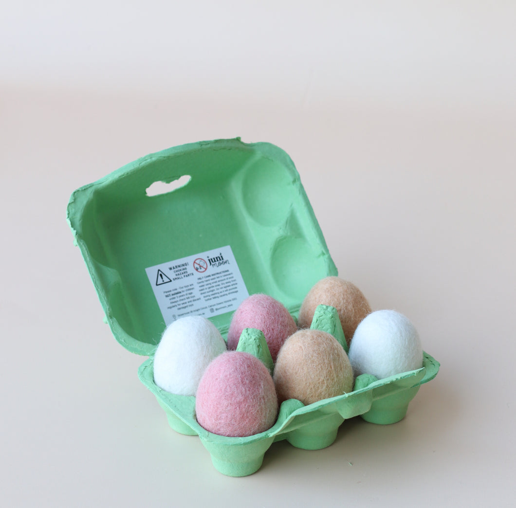 Felt eggs - 6 pce