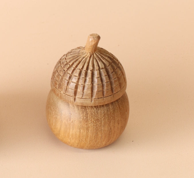 Java teak acorn pots - 2 sizes