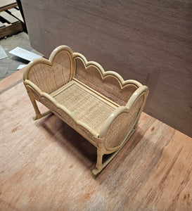 MARCH - APRIL 2025 PRE-ORDER Heart strings Rattan doll cradle  (AUS ONLY)