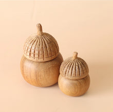 Load image into Gallery viewer, Java teak acorn pots - 2 sizes