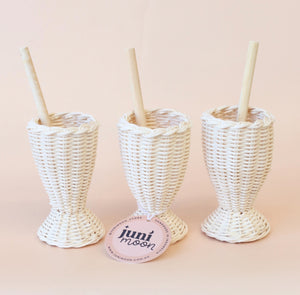 Open ended Rattan Milkshake - 1 or 3 pce