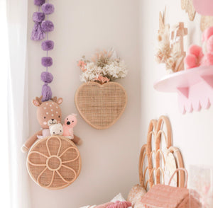 Be Mine’ Rattan Heart wall basket