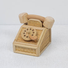 Load image into Gallery viewer, Vintage style Rattan Telephone