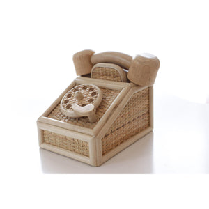 Vintage style Rattan Telephone